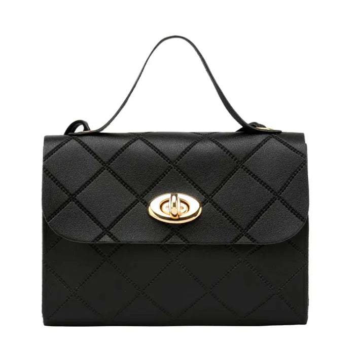 Mini Bolso de Mano con Patrón de Rombos