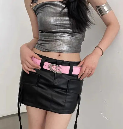 Cinturón con Falda de Jeans