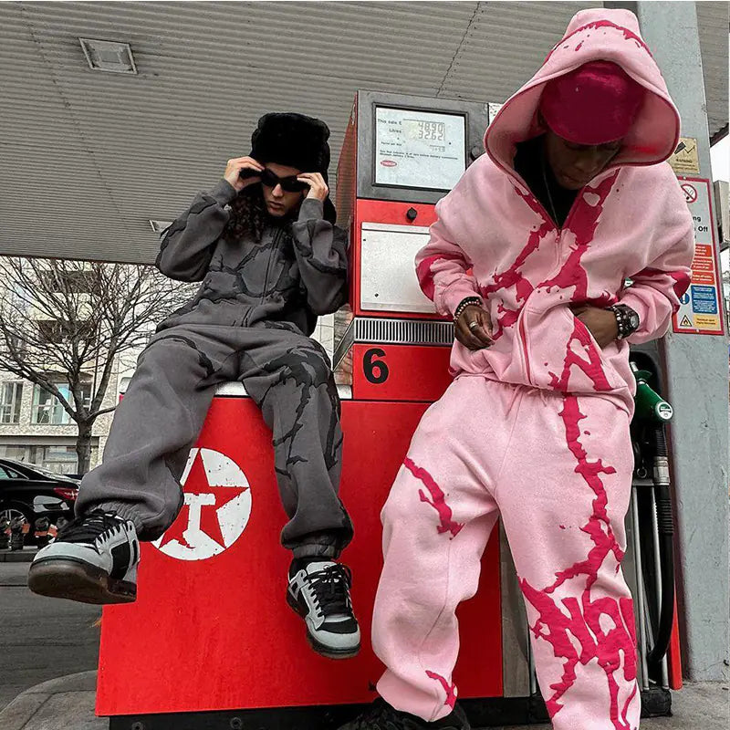 Sudadera con Cremallera al Estilo Y2K para Hombres y Mujeres