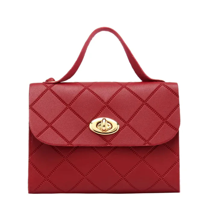 Mini Bolso de Mano con Patrón de Rombos