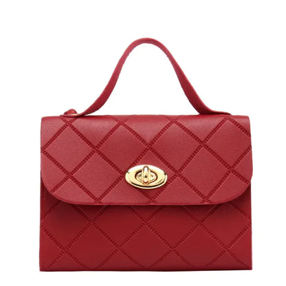 Mini Bolso de Mano con Patrón de Rombos