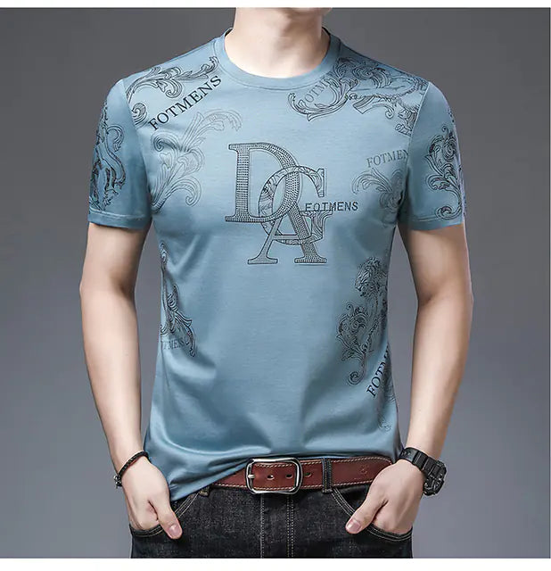 Camisetas de Verano de Algodón para Hombres de Alta Calidad (4XL)