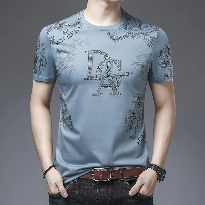 Camisetas de Verano de Algodón para Hombres de Alta Calidad (4XL)