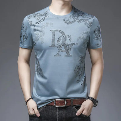 Camisetas de Verano de Algodón para Hombres de Alta Calidad (4XL)