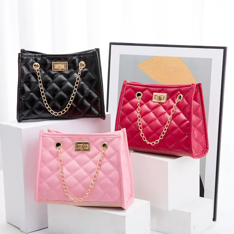 Mini Chain Shoulder Bags - Rhombus Small Square Design