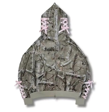 Sudadera con Capucha de Caza en la Jungla Estampada para Hombres