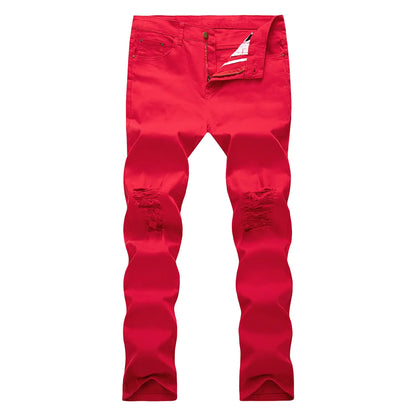 WULFUL Pantalones Vaqueros Rasgados para Hombre, Ajustados y Elásticos, Cómodos y Estilizados