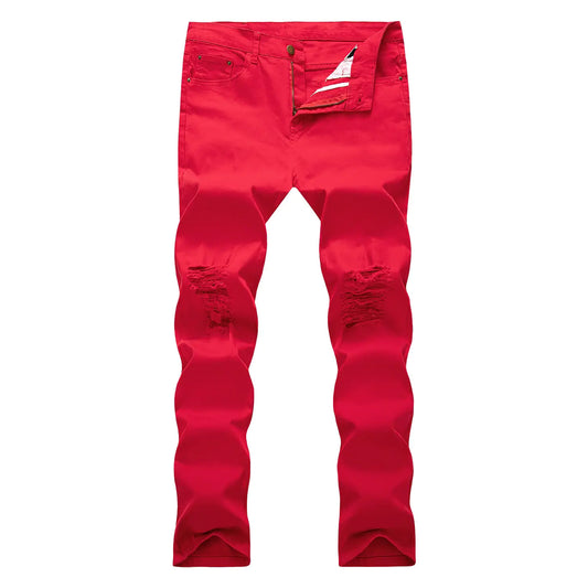 WULFUL Pantalones Vaqueros Rasgados para Hombre, Ajustados y Elásticos, Cómodos y Estilizados