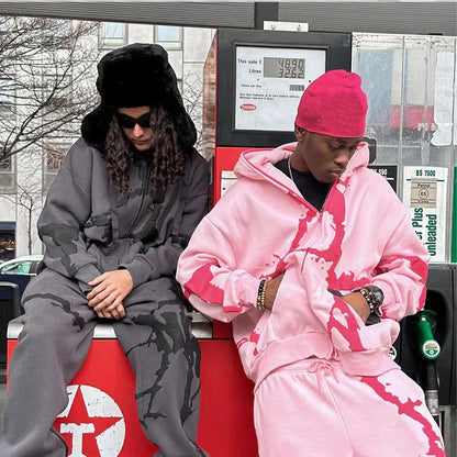 Sudadera con Cremallera al Estilo Y2K para Hombres y Mujeres