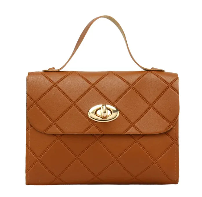 Mini Bolso de Mano con Patrón de Rombos