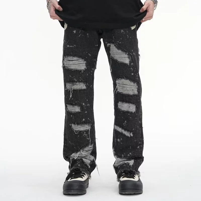 Ripped Straight Loose Casual Jeans