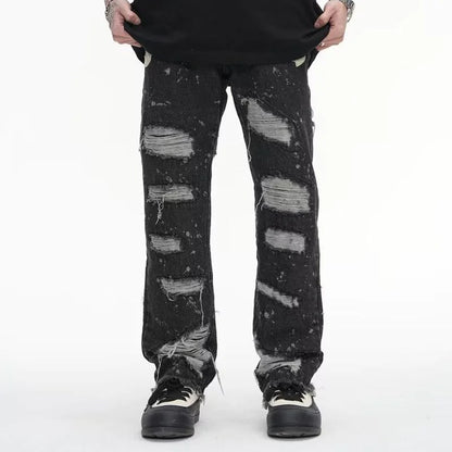 Ripped Straight Loose Casual Jeans